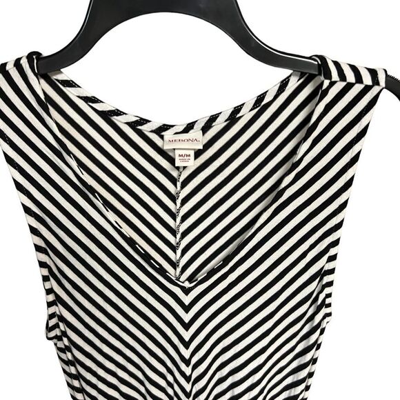 😊 3/$30 summer dress B&W w/ tie at waist, from Target (Merona) Sz M - Picture 3 of 10